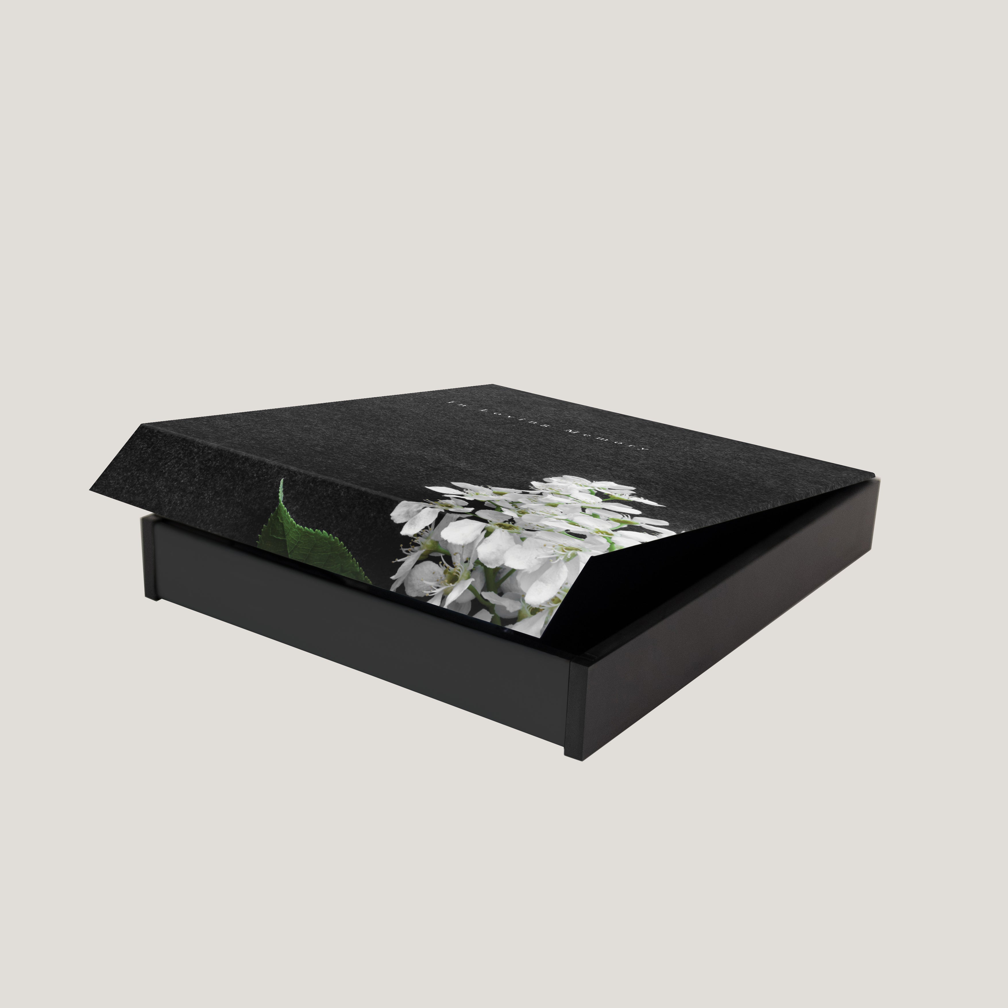 Funeral Black Flower 1.5" Keepsake Box (10 Pack)