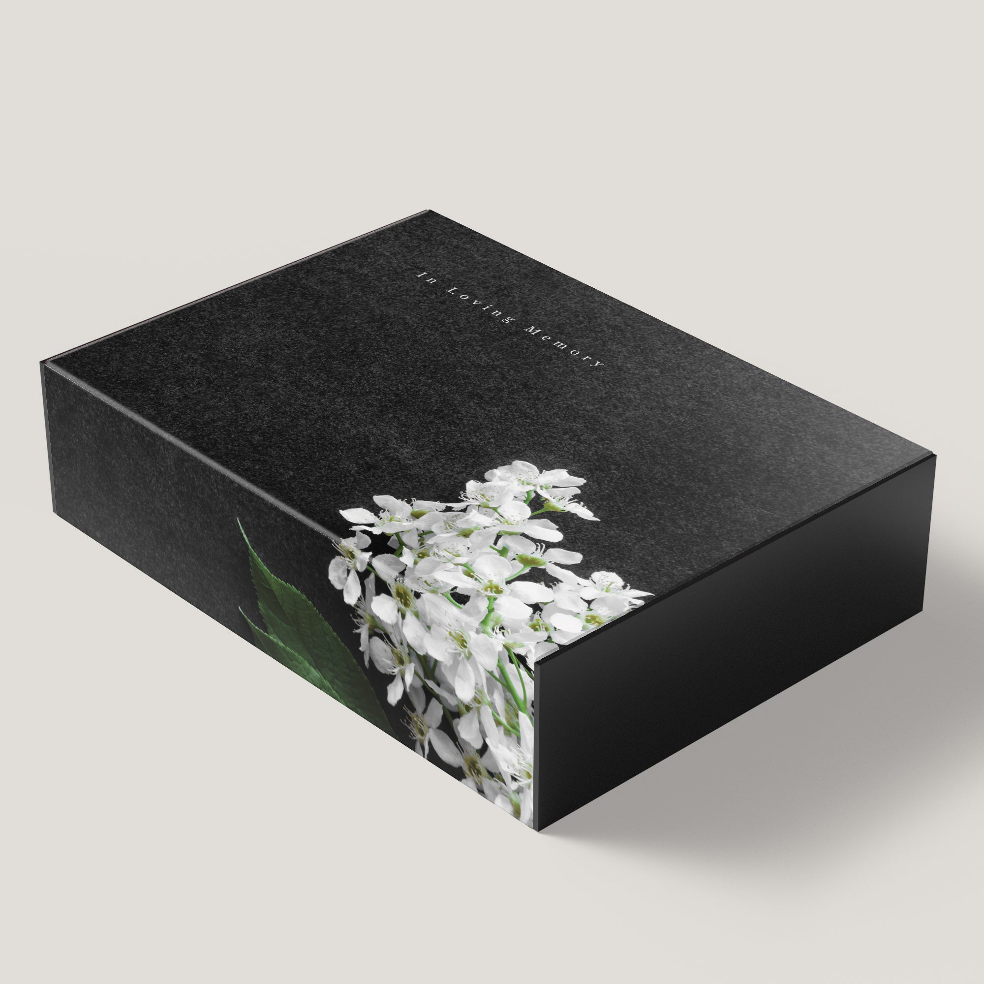 Funeral Black Flower 3.5" Keepsake Box (10 Pack)