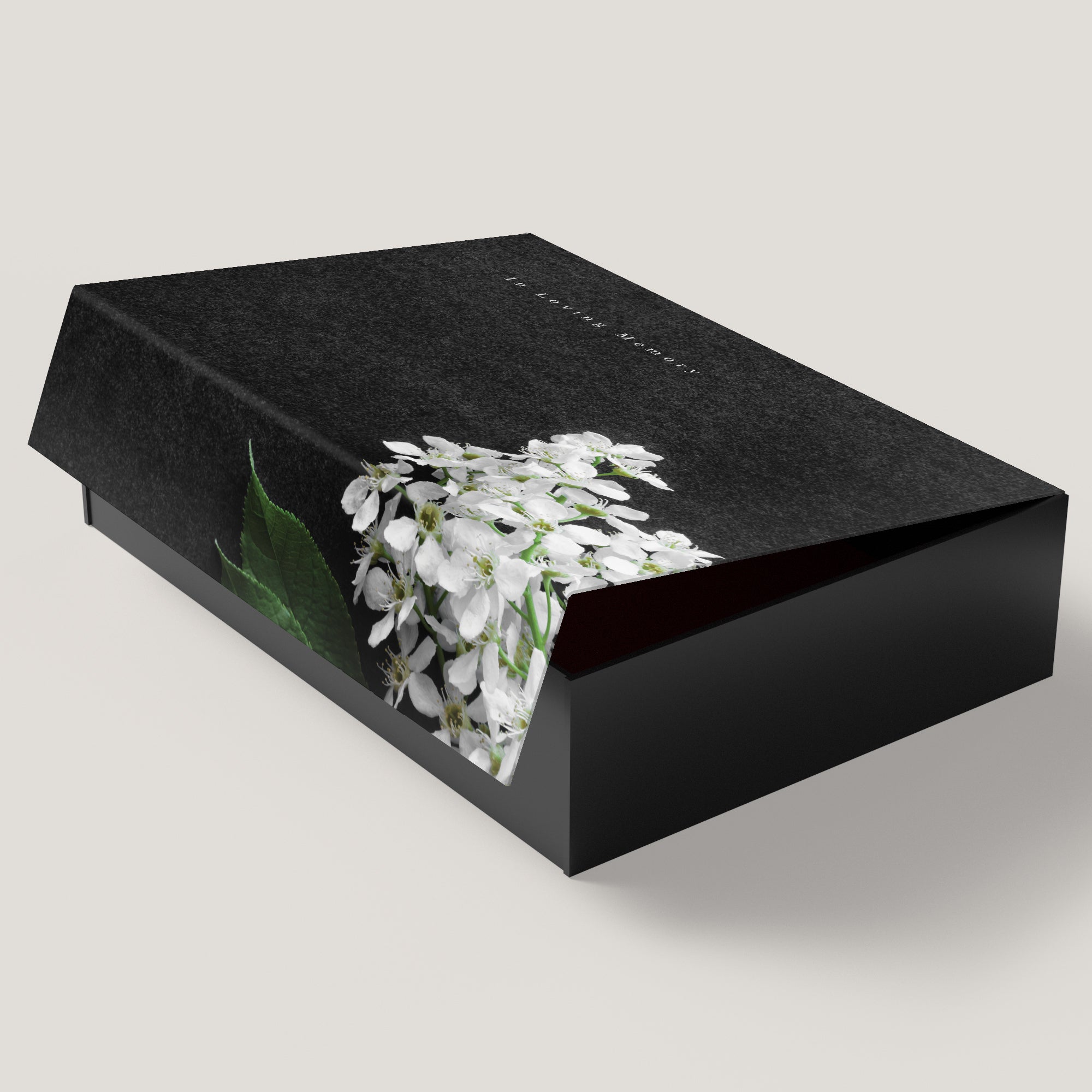 Funeral Black Flower 3.5" Keepsake Box (10 Pack)