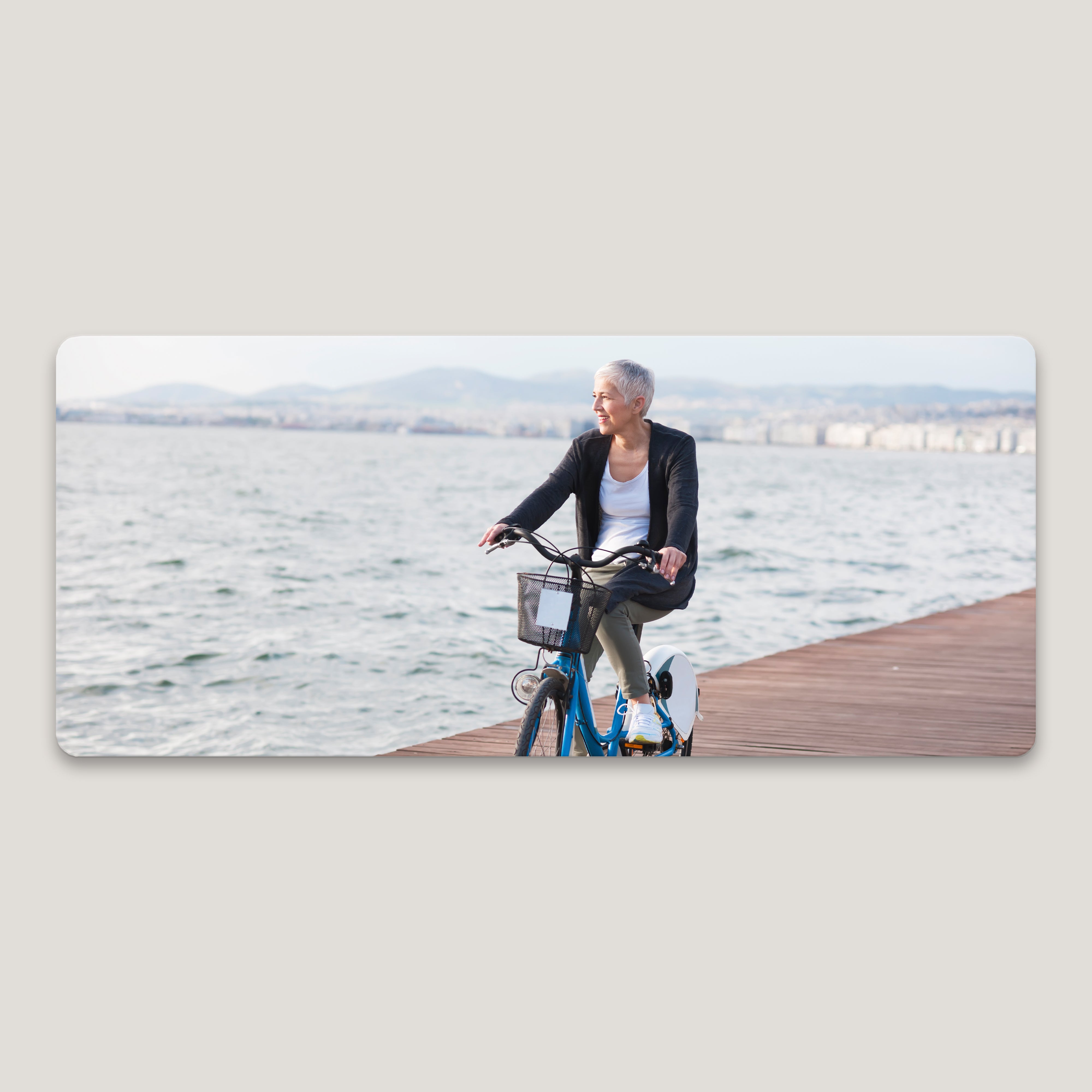 Rectangle Print in Plates - White