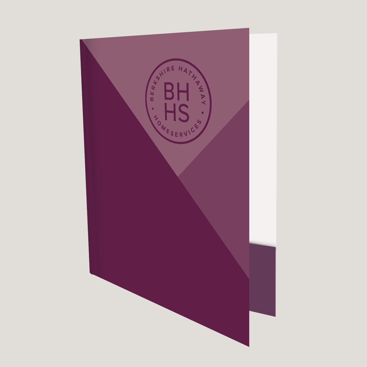 BHHS Cabernet - Lay Flat POCKET FOLDER - CLEARANCE (40 Pack)