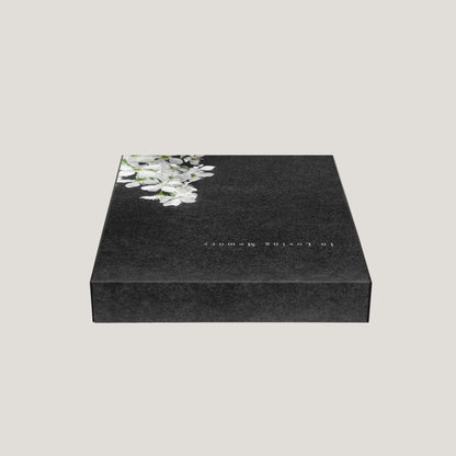 Funeral Black Flower 1.5" Keepsake Box (10 Pack)