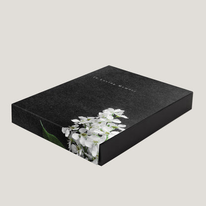 Funeral Black Flower 1.5" Keepsake Box (10 Pack)