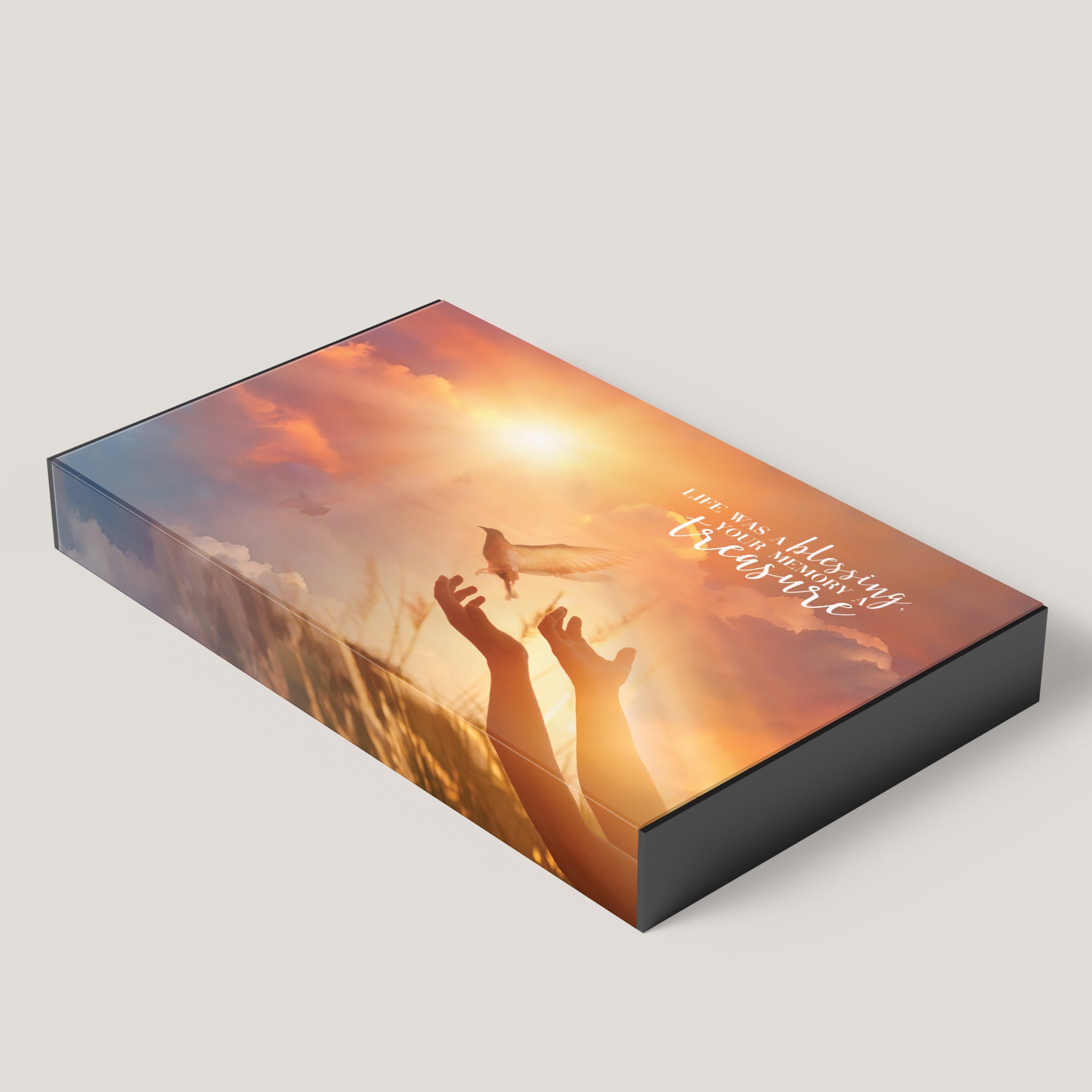 Funeral Sunset Dove 1.75" Keepsake Box (10 Pack)