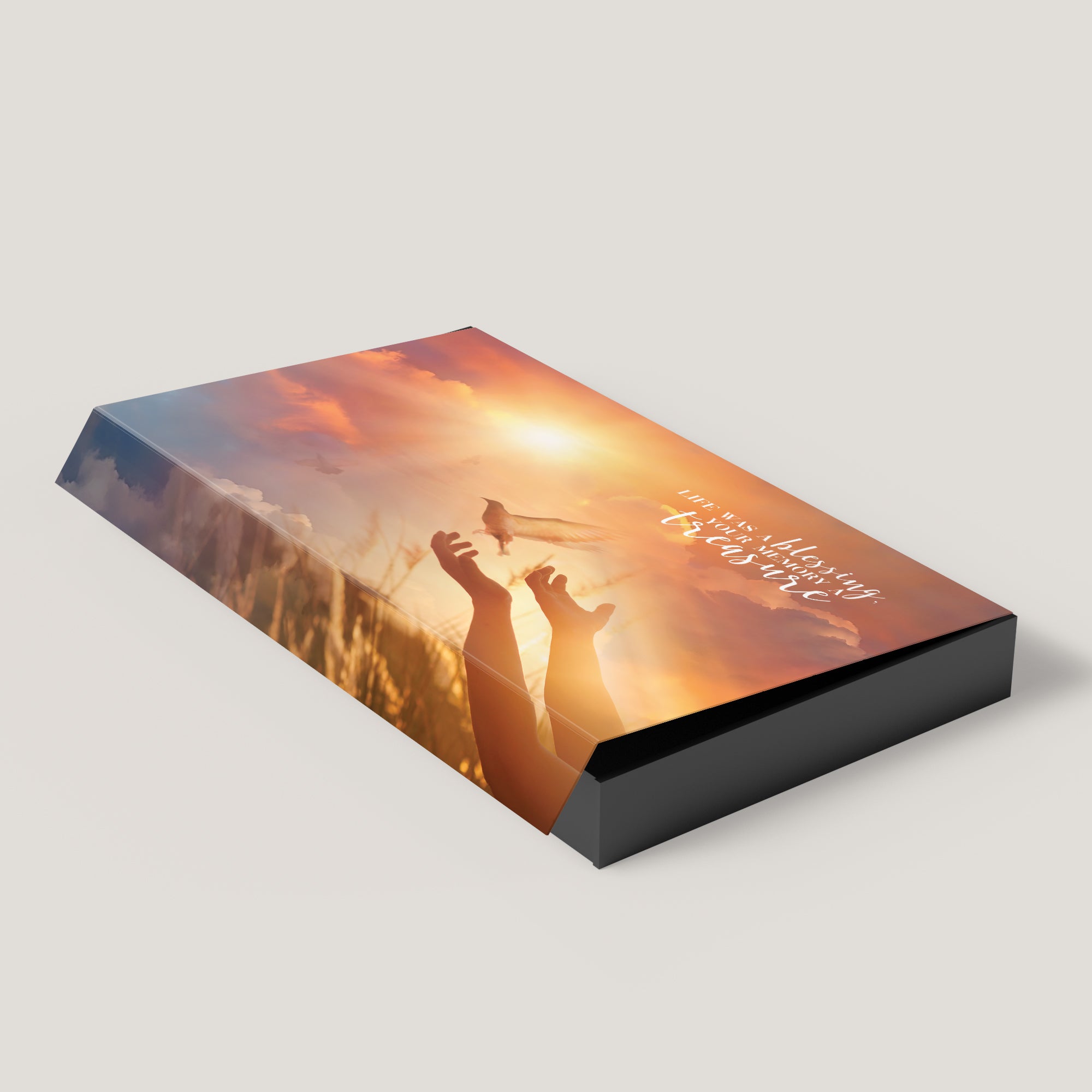 Funeral Sunset Dove 1.75" Keepsake Box (10 Pack)