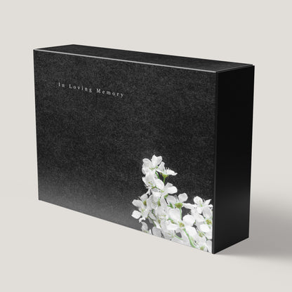 Funeral Black Flower 3.5" Keepsake Box (10 Pack)