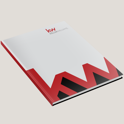 KW Logo White- (10 Pack) Lay Flat HARDCOVER - CLEARANCE