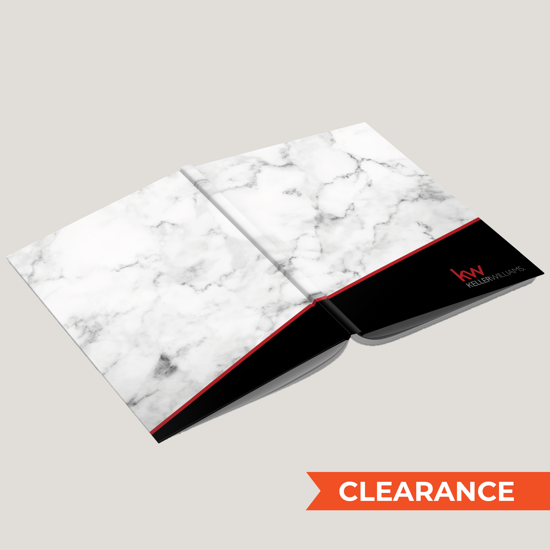 KW Logo Marble Black- (10 Pack) Lay Flat HARDCOVER - CLEARANCE