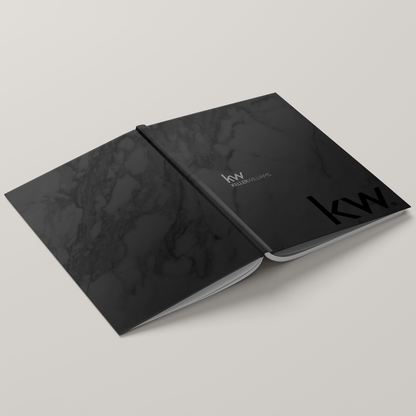 KW Black Marble Bindable - Lay Flat HARDCOVER Soft Touch