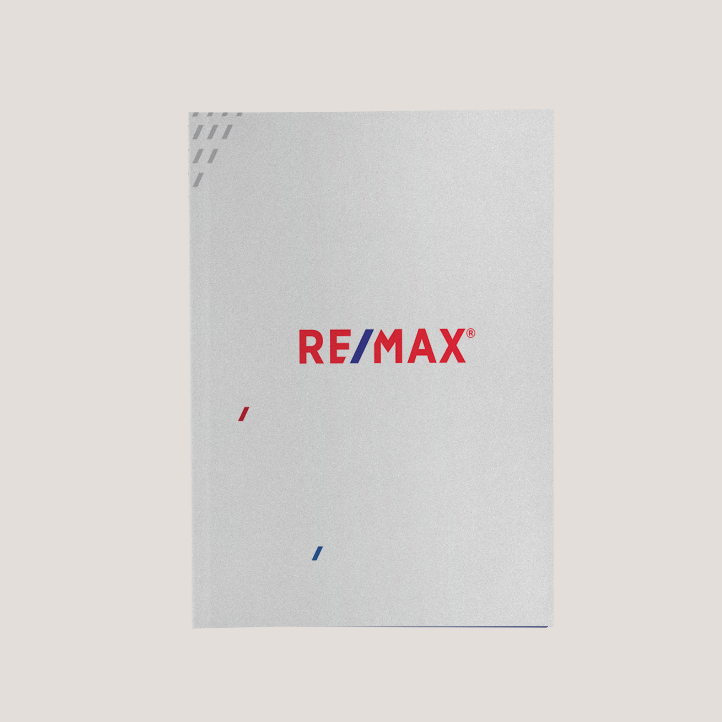 Re/Max White Line - Lay Flat POCKET FOLDER - CLEARANCE (40 Pack)