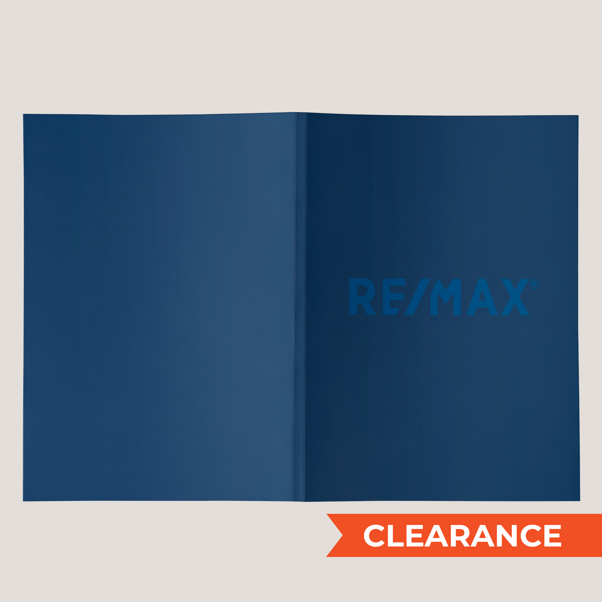 Re/Max Solid Blue - Lay Flat POCKET FOLDER - CLEARANCE (40 Pack)