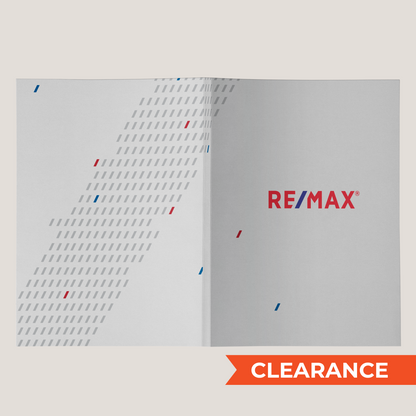 Re/Max White Line - Lay Flat POCKET FOLDER - CLEARANCE (40 Pack)