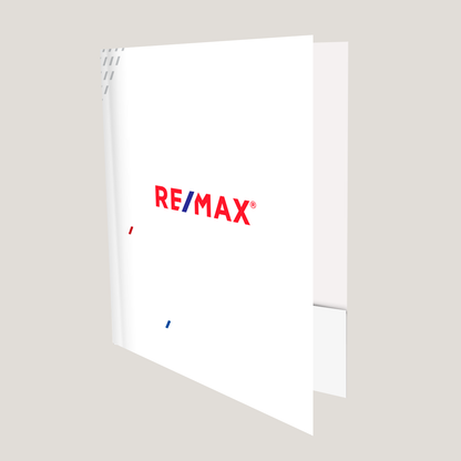 Re/Max White Line - Lay Flat POCKET FOLDER - CLEARANCE (40 Pack)