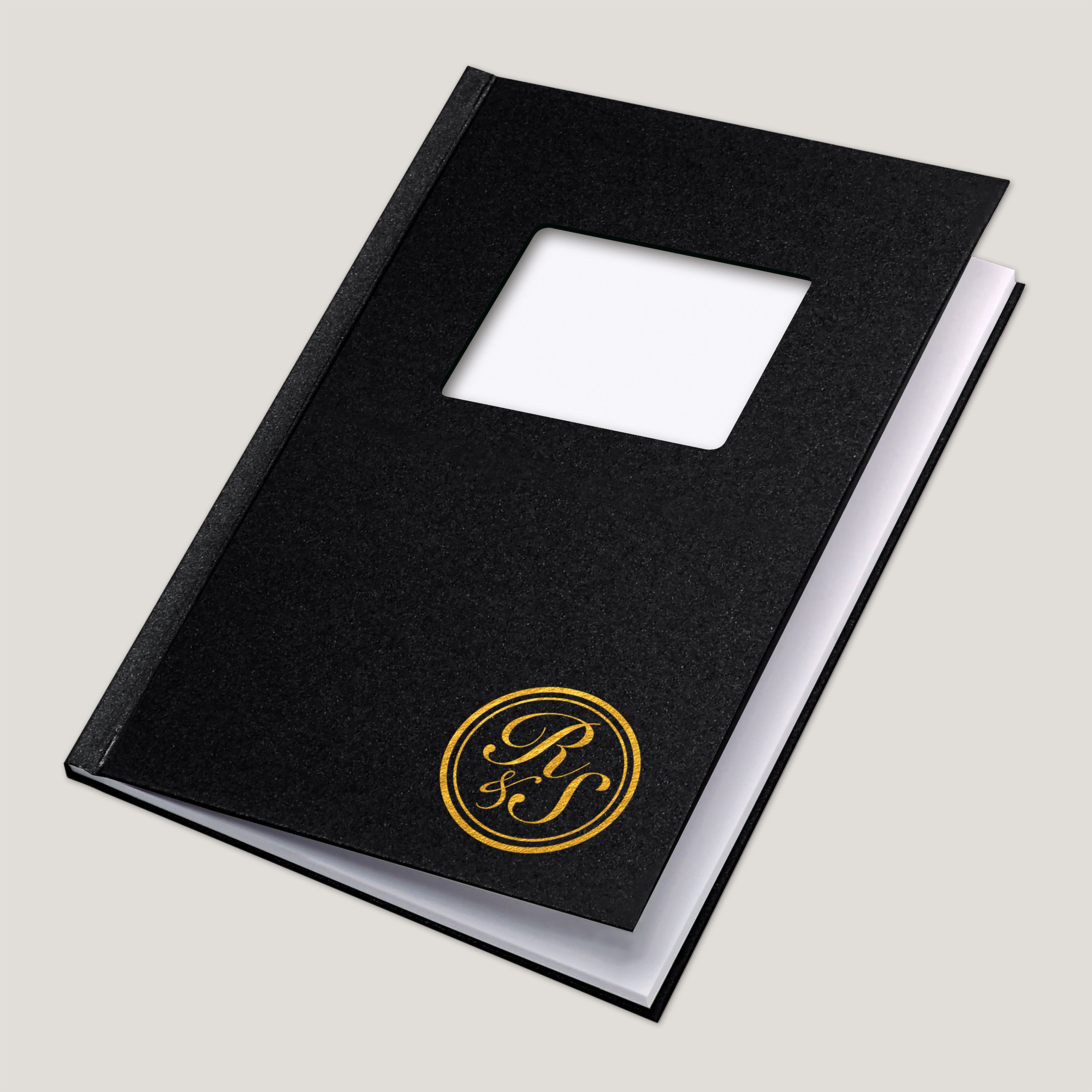 Lay Flat Standard Hardcovers W/ Wrapped Window