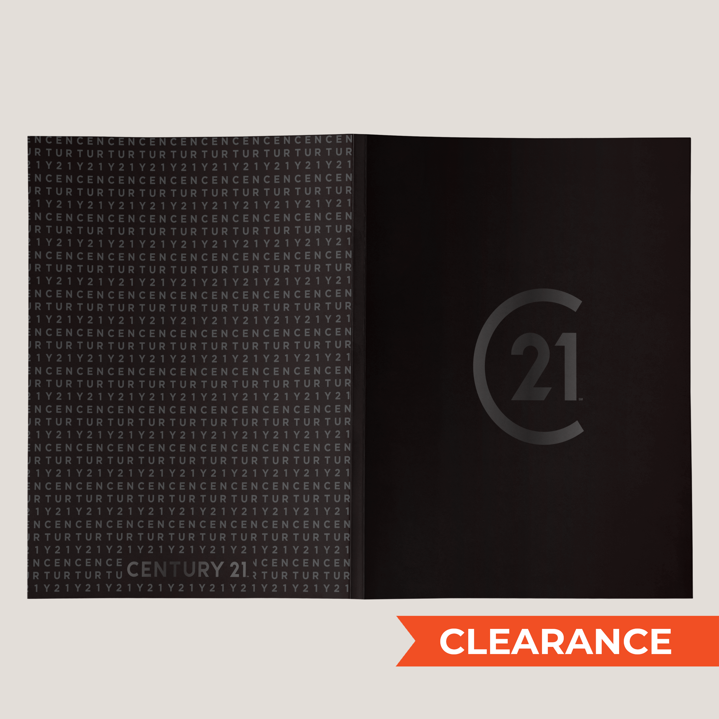 C21 Black Black Logo - Lay Flat POCKET FOLDER - CLEARANCE (40 Pack)
