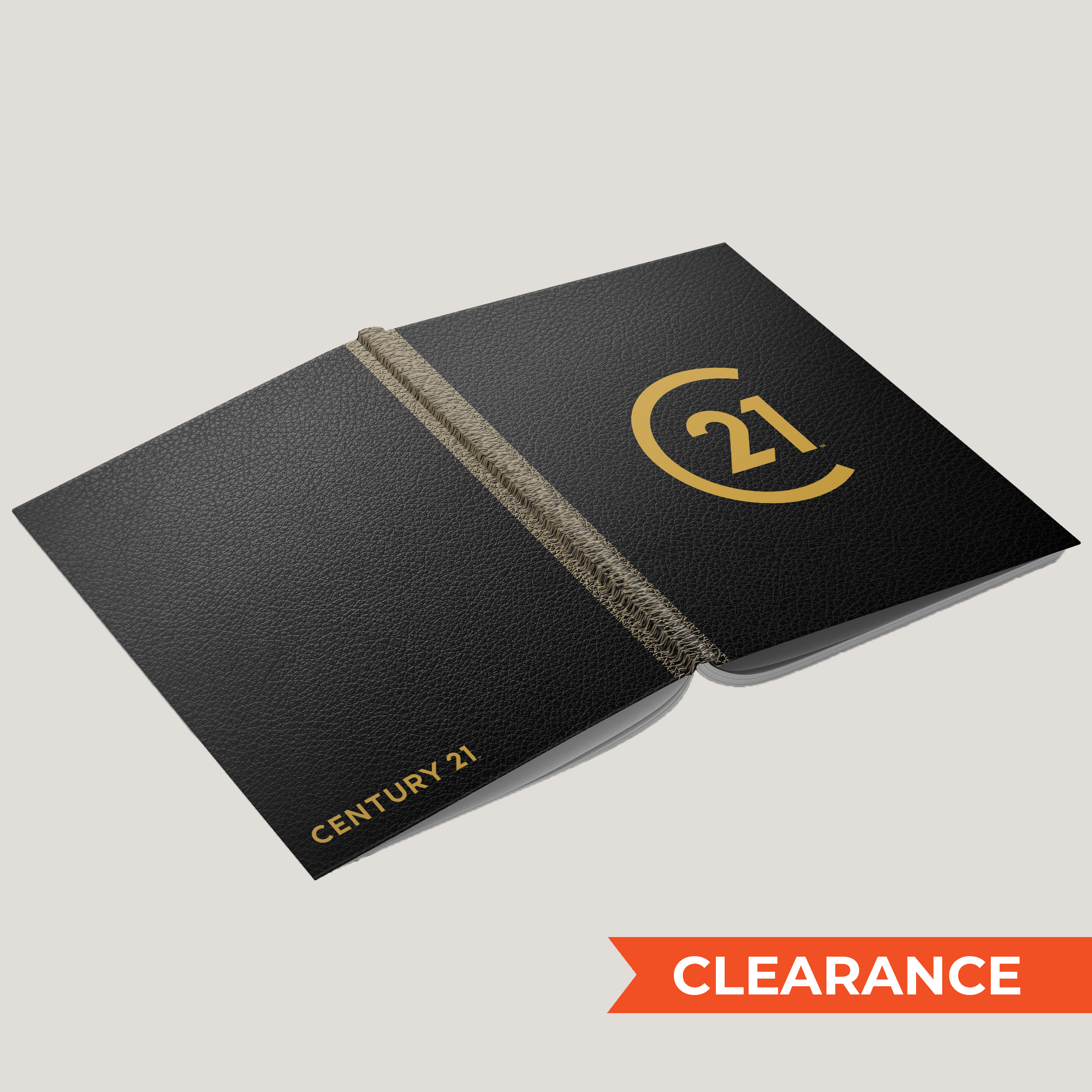 C21 Black Leather- Lay Flat HARDCOVER - CLEARANCE (10 Pack)