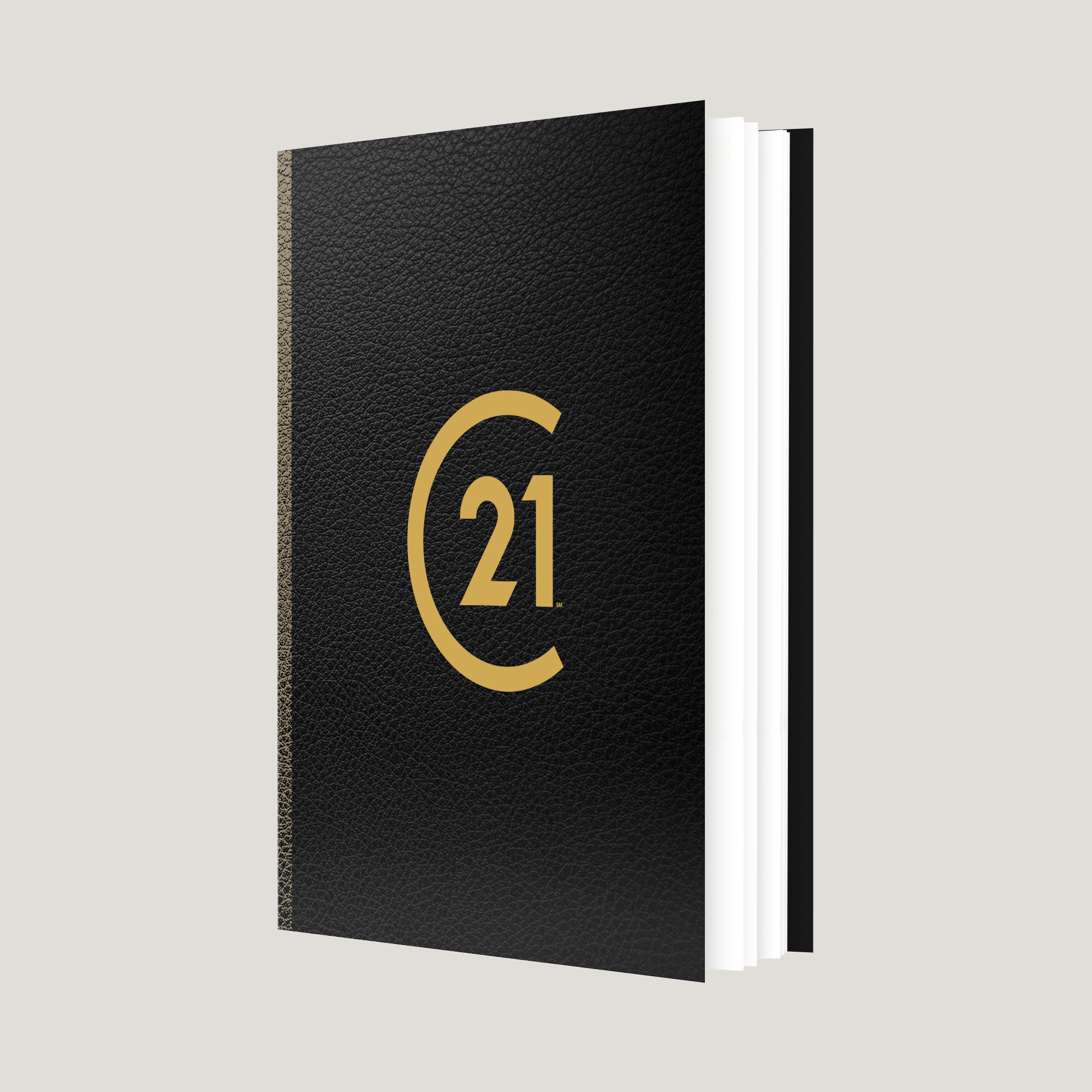 C21 Black Leather - Lay Flat SOFTCOVER - CLEARANCE (40 Pack)