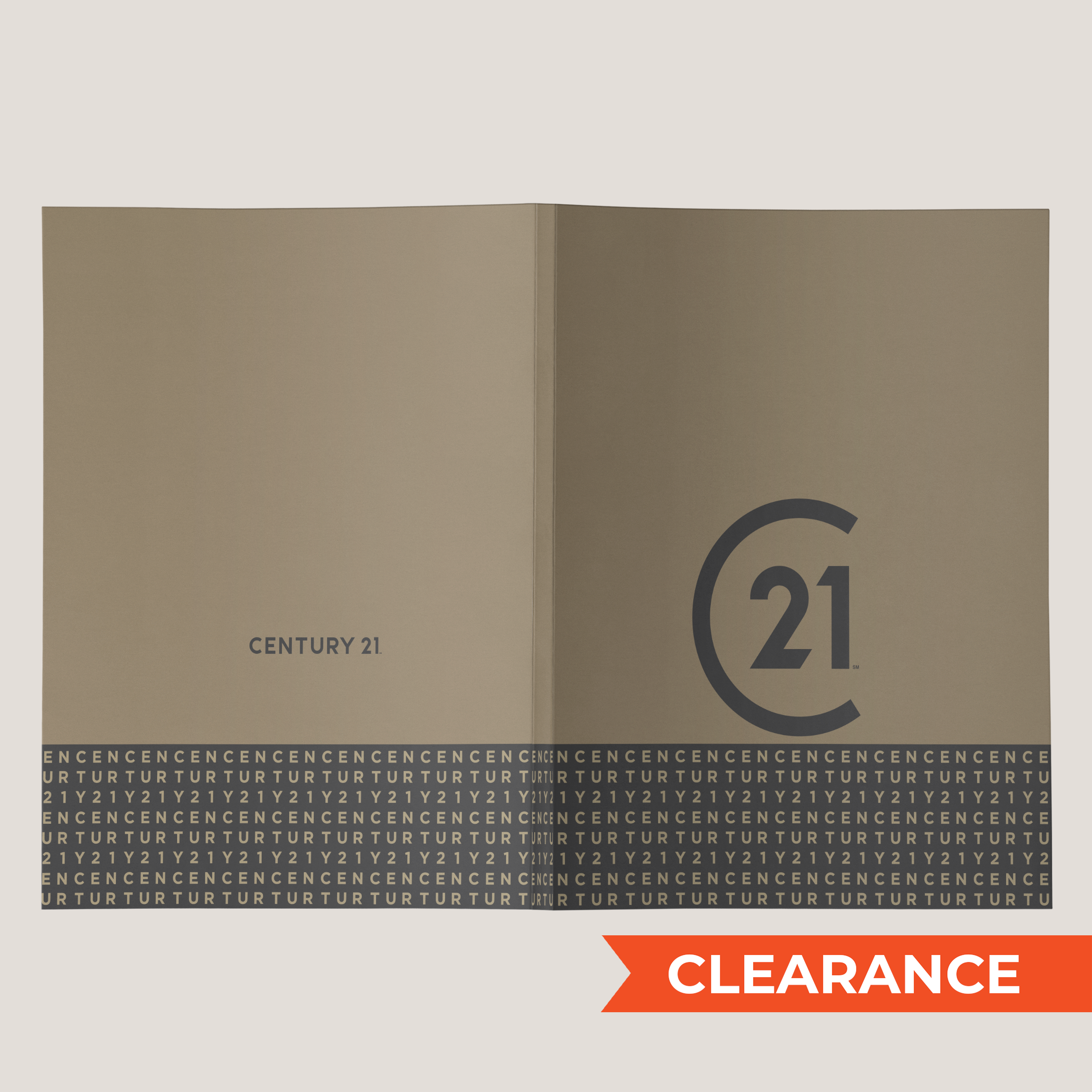 C21 Dark Gold Bar - Lay Flat POCKET FOLDER - CLEARANCE (40 Pack)