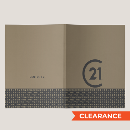 C21 Dark Gold Bar - Lay Flat POCKET FOLDER - CLEARANCE (40 Pack)