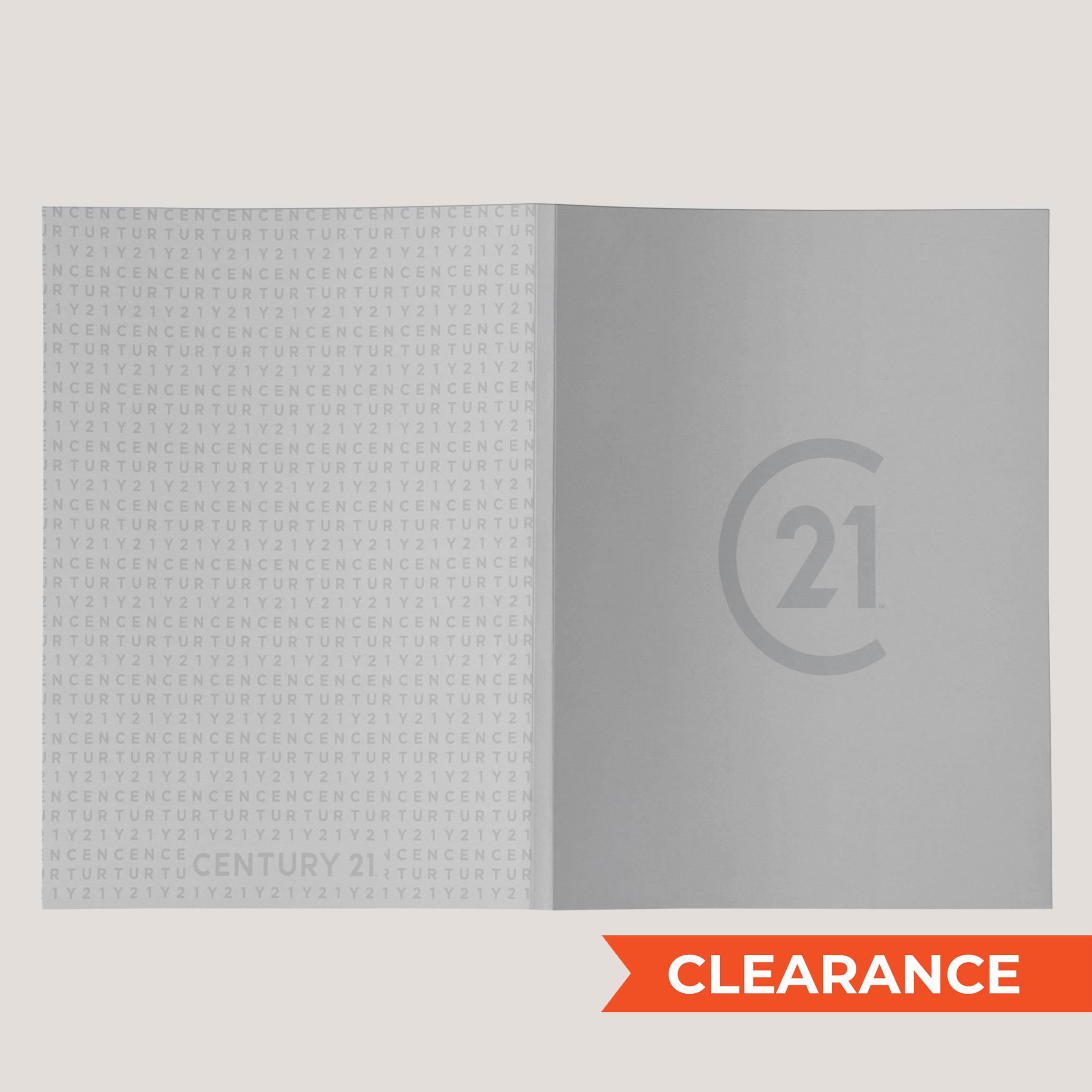 C21 Light Grey - Lay Flat POCKET FOLDER - CLEARANCE (40 Pack)