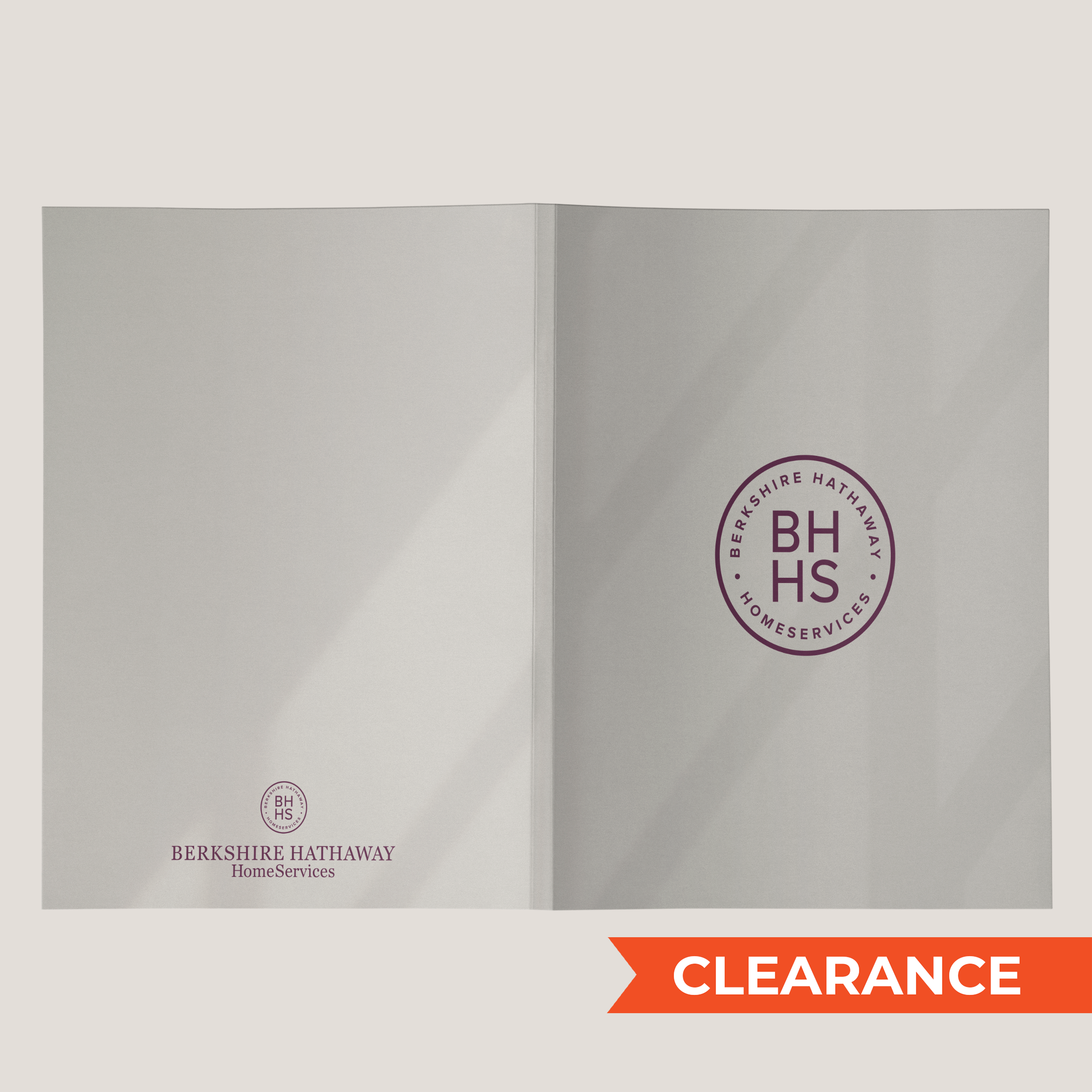 BHHS Tan- Lay Flat POCKET FOLDER - CLEARANCE (40 Pack)
