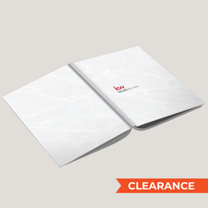 KW White Marble - (10 Pack) Lay Flat HARDCOVER - CLEARANCE
